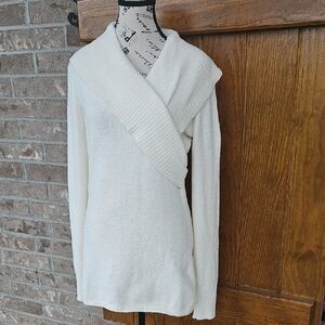 Athleta Cream Cowl Neck Sweater